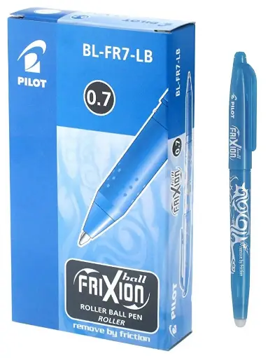 [OSWS-PT-BL-FR7-LB] PILOT Frixion Pen Erasable 0.7mm Light Blue (12 pcs/box)